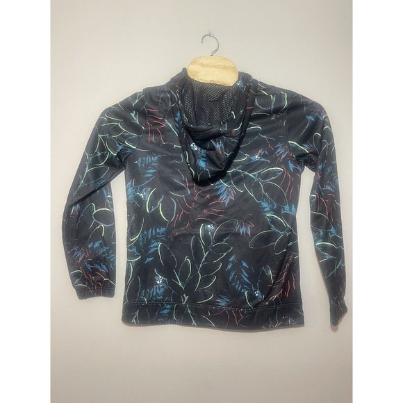 Under Armour Womens Hoodie Size Small All Over Botanical Neon Print Loose Fit - Picture 2 of 6